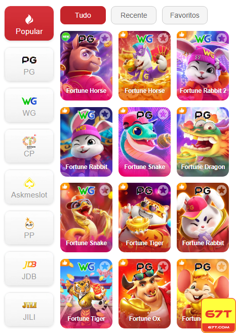 Explore um Mundo de Jogos no 67t.com