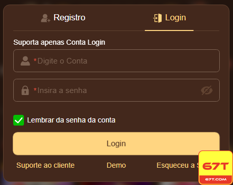 67t.com - autenticar sua conta agora